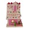 Kurt Adler 10-Inch Pink Battery-Operated Candy LED Gingerbread House Table Piece